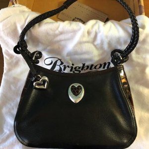 Brighton Star Black and Chocolate Shoulder Purse